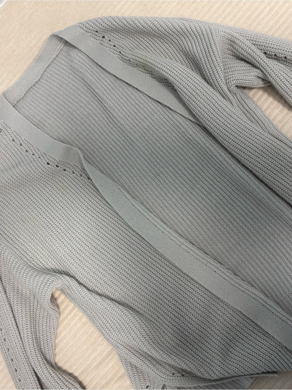 H&M Light Gray Open-Front Knit Cardigan